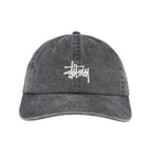 Stussy Washed Stock Low Pro Cap Charcoal Caps Detailfoto | Overkill