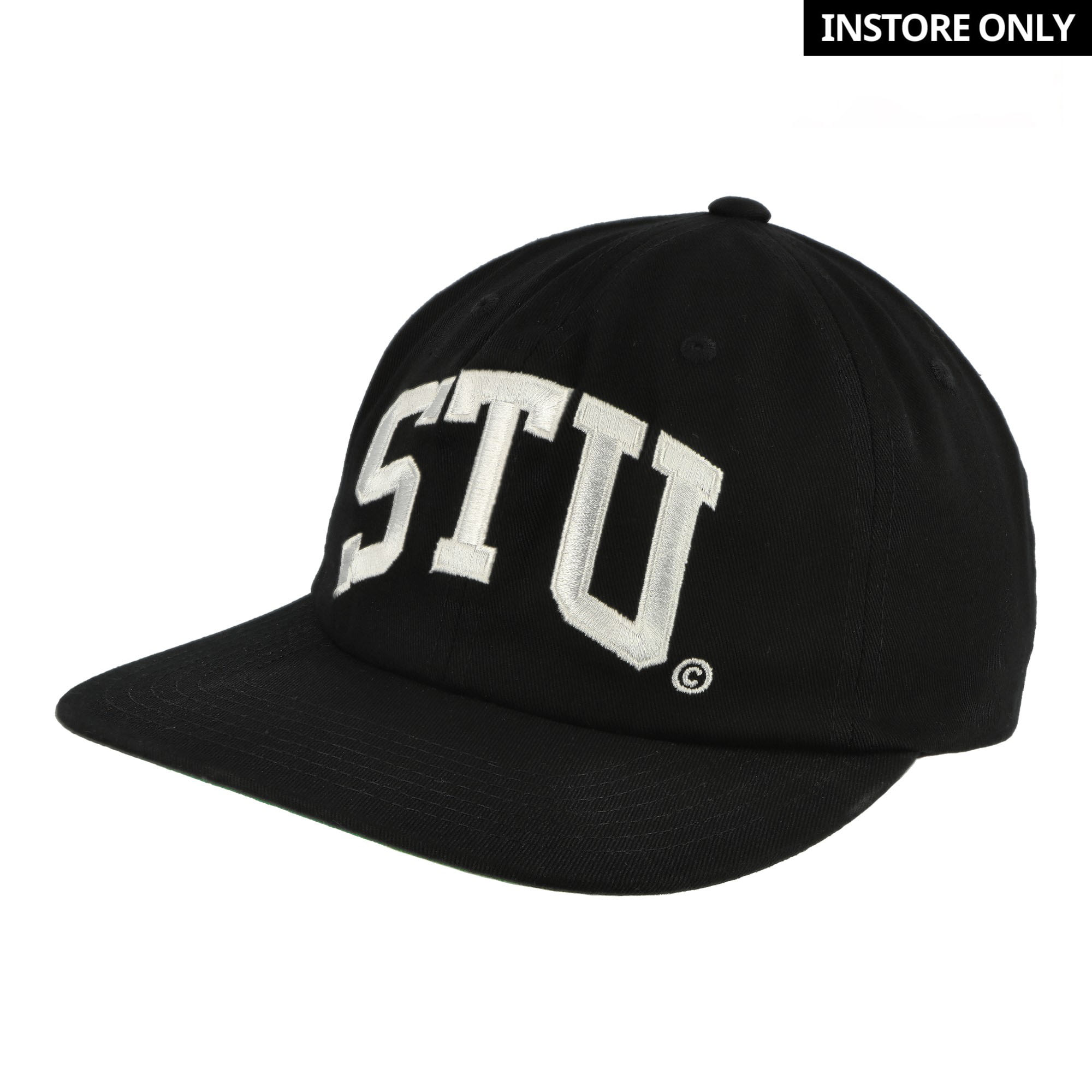 Stussy STU Arch Strapback Cap Black Caps 1311066 / 0001 | Overkill