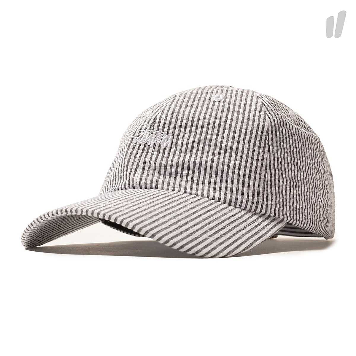 Stussy Seersucker Low Cap Black Stripe Caps 131800 | Overkill