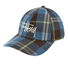 Stussy Big Logo Madras Plaid Low Pro Blue Caps 131943 / 0801 | Overkill