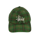 Stussy Big Logo Plaid Low Pro Cap Green Caps Detailfoto | Overkill