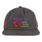 Stussy Global Designs Strapback Cap Charcoal Caps Detailfoto | Overkill