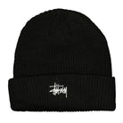 Stussy Basic Cuff Beanie Black Beanies 1321007 / 0001 | Overkill