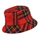 Stussy Big Logo Plaid Bucket Hat Red Bucket Hats Close-up | Overkill