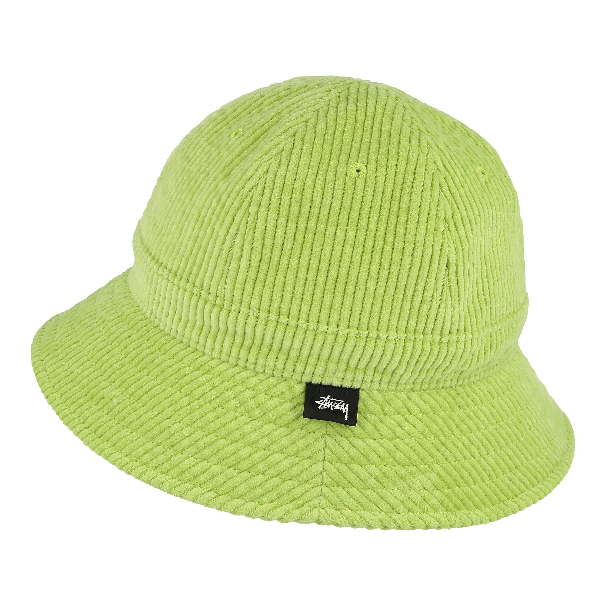 Stussy Corduroy Bell Cap Lime Bucket Hats  Material | Overkill