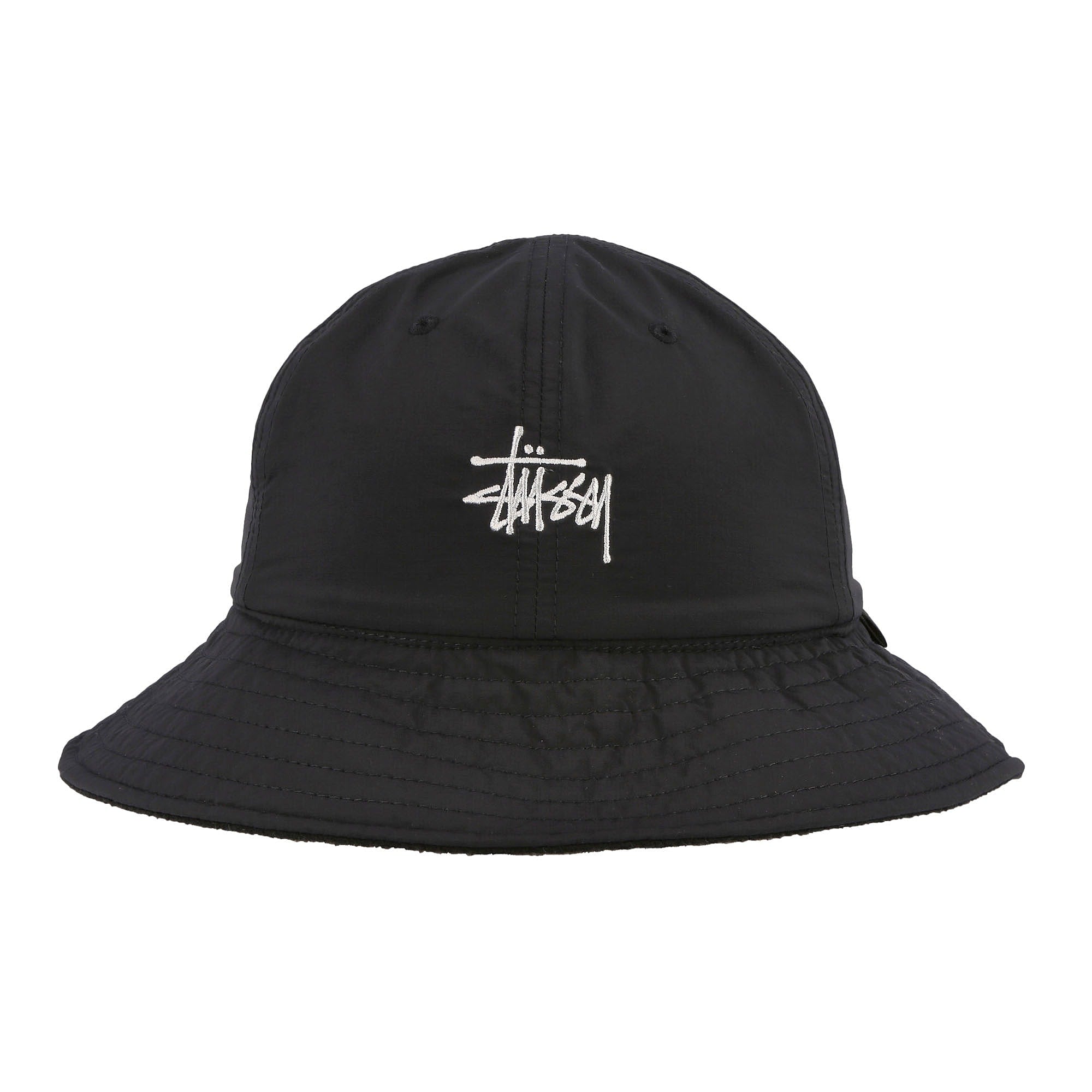 Stussy Reversible Nylon Trail Bucket Black Bucket Hats Detailfoto | Overkill