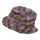 Stussy Brushed Plaid Bucket Hat Purple Bucket Hats  Material | Overkill