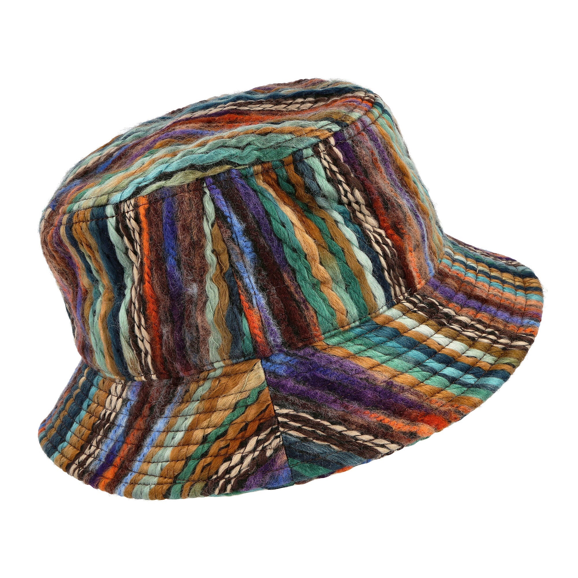 Stussy Mixed Yarn Stock Bucket Hat Brown Bucket Hats Close-up | Overkill