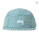 Stussy Gingham Stock Camp Cap Green Caps 132833 / 0401 | Overkill