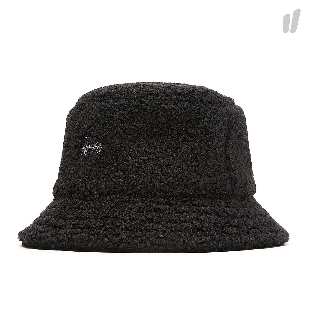 Stussy Sherpa Fleece Bucket Hat Black Bucket Hats 132908 / 0001 | Overkill