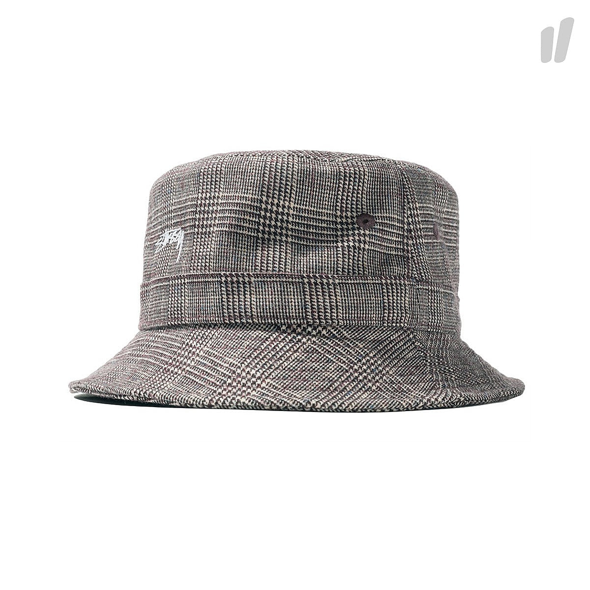 Stussy Glen Plaid Bucket Hat White Bucket Hats 132920 / 1201 | Overkill