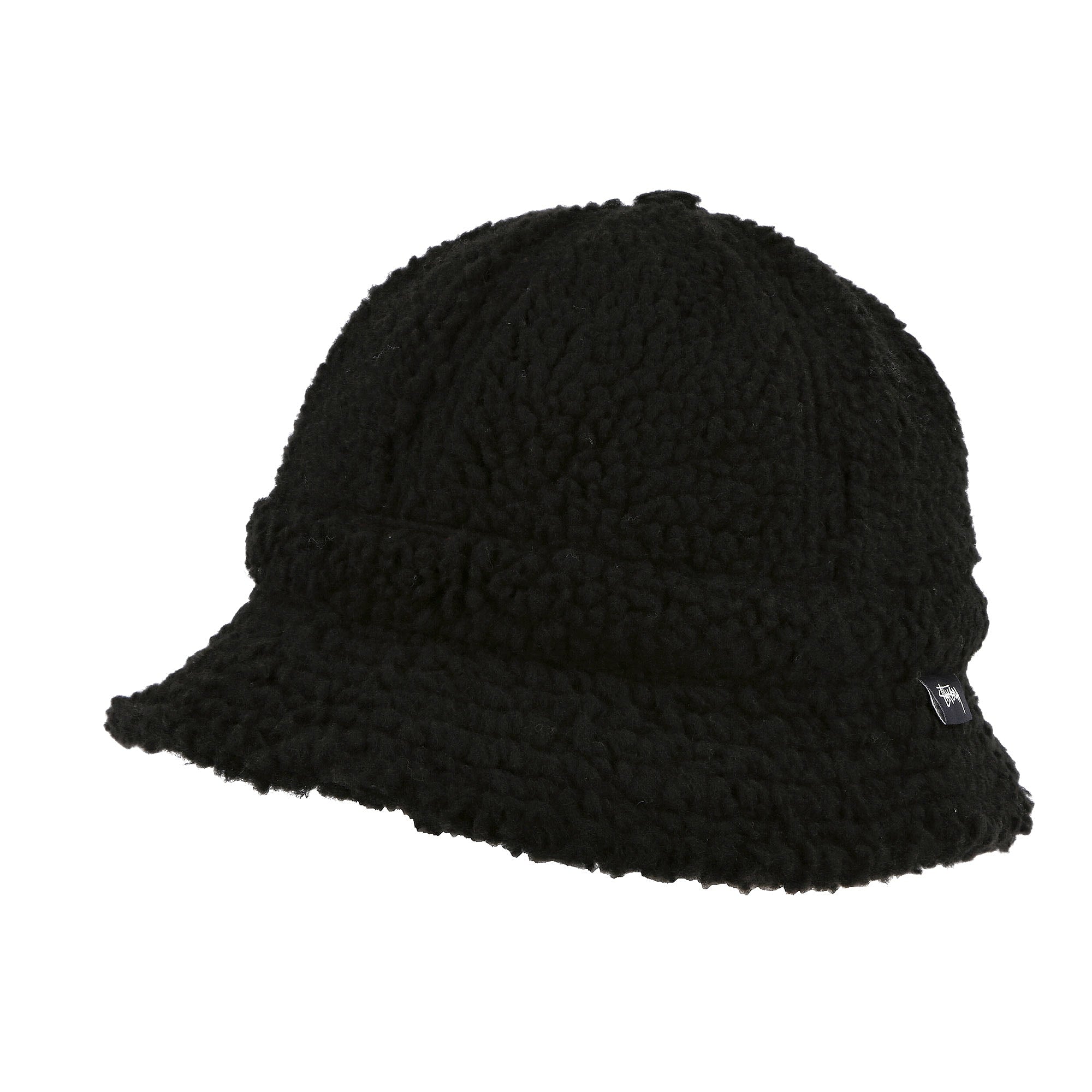 Stussy Sherpa Fleece Bell Bucket Hat Black Bucket Hats 132993 / 0001 | Overkill