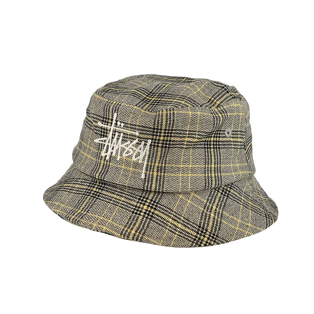 Stussy Big Logo Plaid Bucket Hat Off White Bucket Hats 132994 / 1230 | Overkill