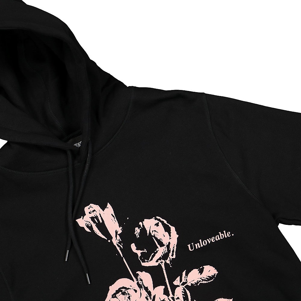 Wasted Paris Unloveable Hoodie Black Hoodies Close-up | Overkill