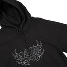 Wasted Paris Shadow Faded Hoodie Faded Black Hoodies Close-up | Overkill