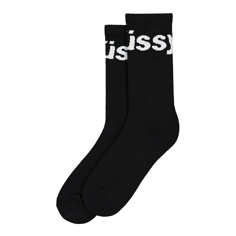 Stussy Jacquard Logo Socks Black Socks Material | Overkill