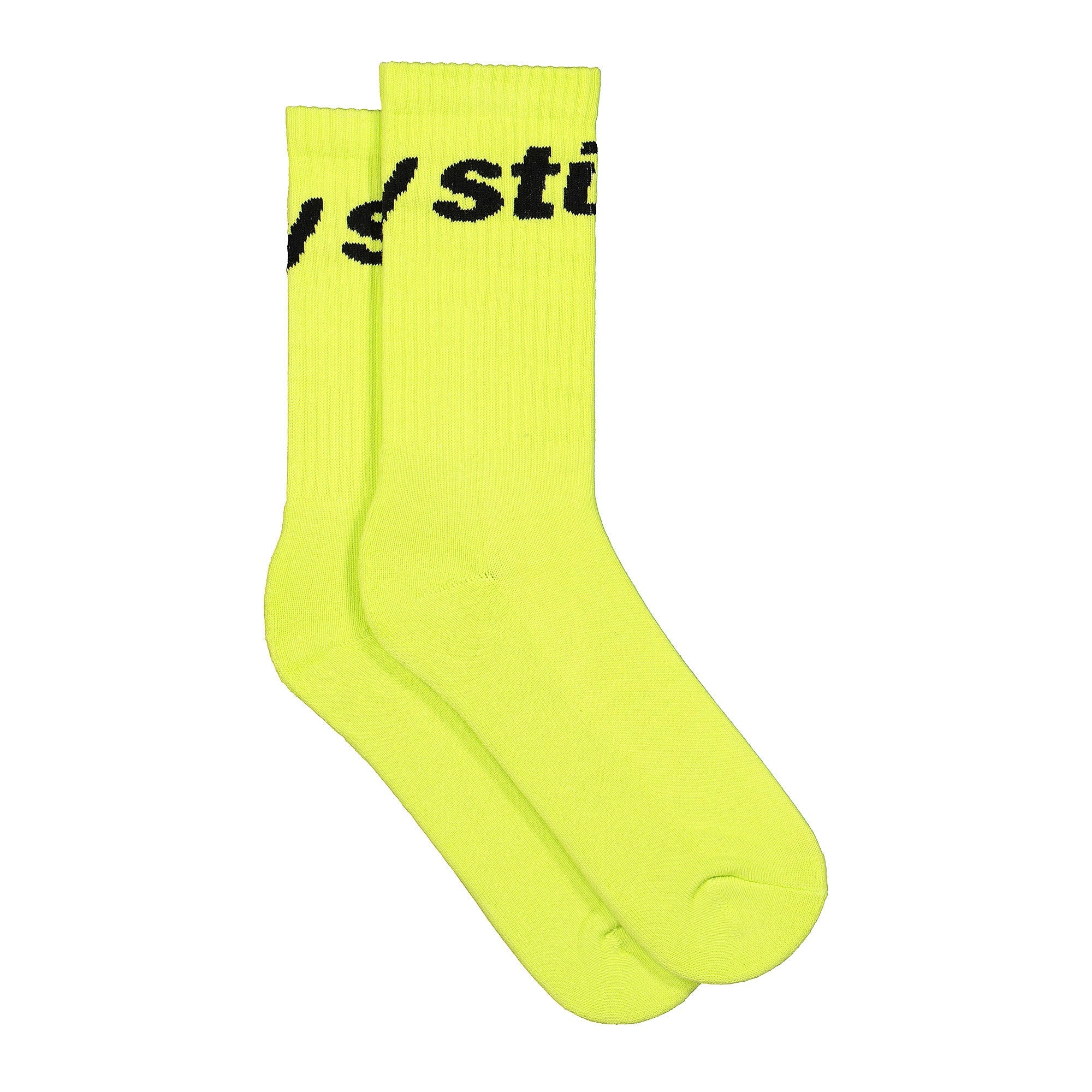 Stussy Jacquard Logo Socks Lime Socks 138697 / 0412 | Overkill
