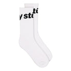 Stussy Jacquard Logo Socks White / Black Socks 138697 / 1415 | Overkill