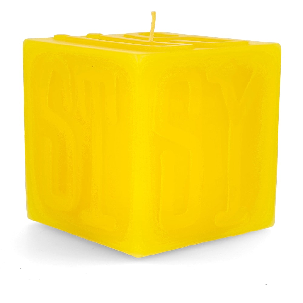 Stussy Cube Candle Yellow Incense & Candles Detailfoto | Overkill