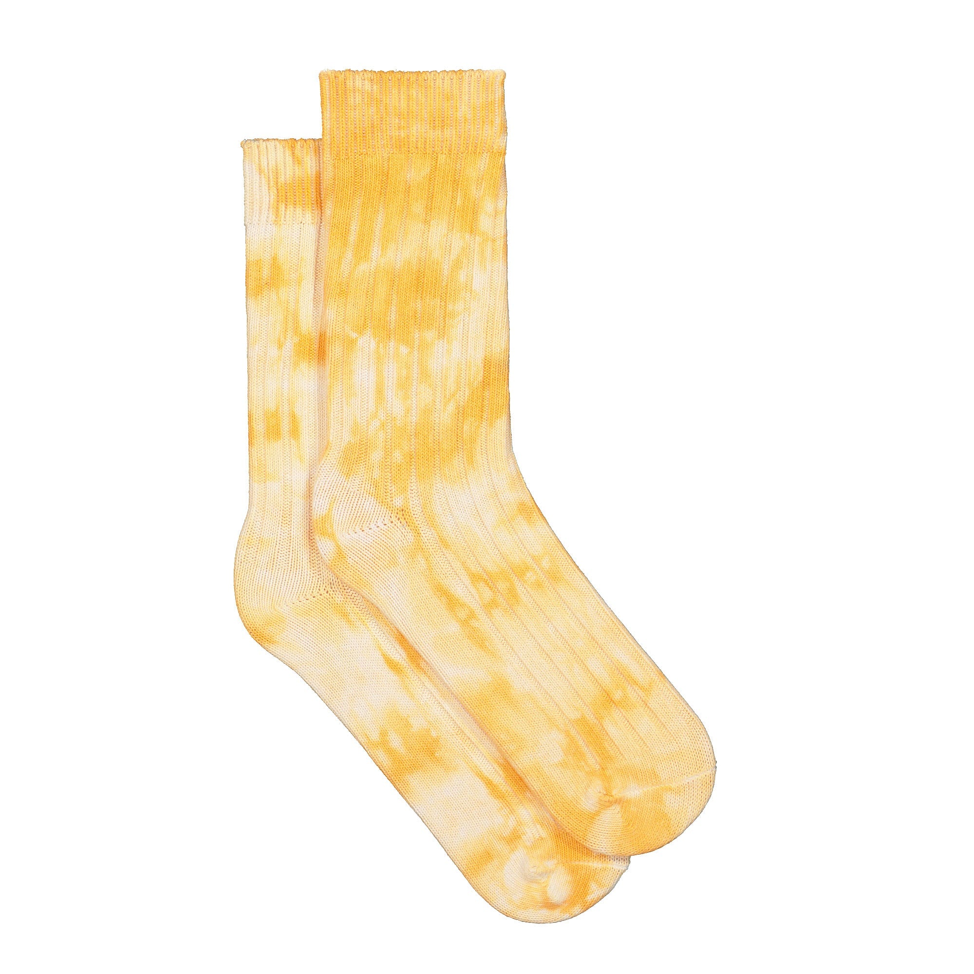 Stussy Dyed Ribbed Crew Socks Yellow Socks Material | Overkill