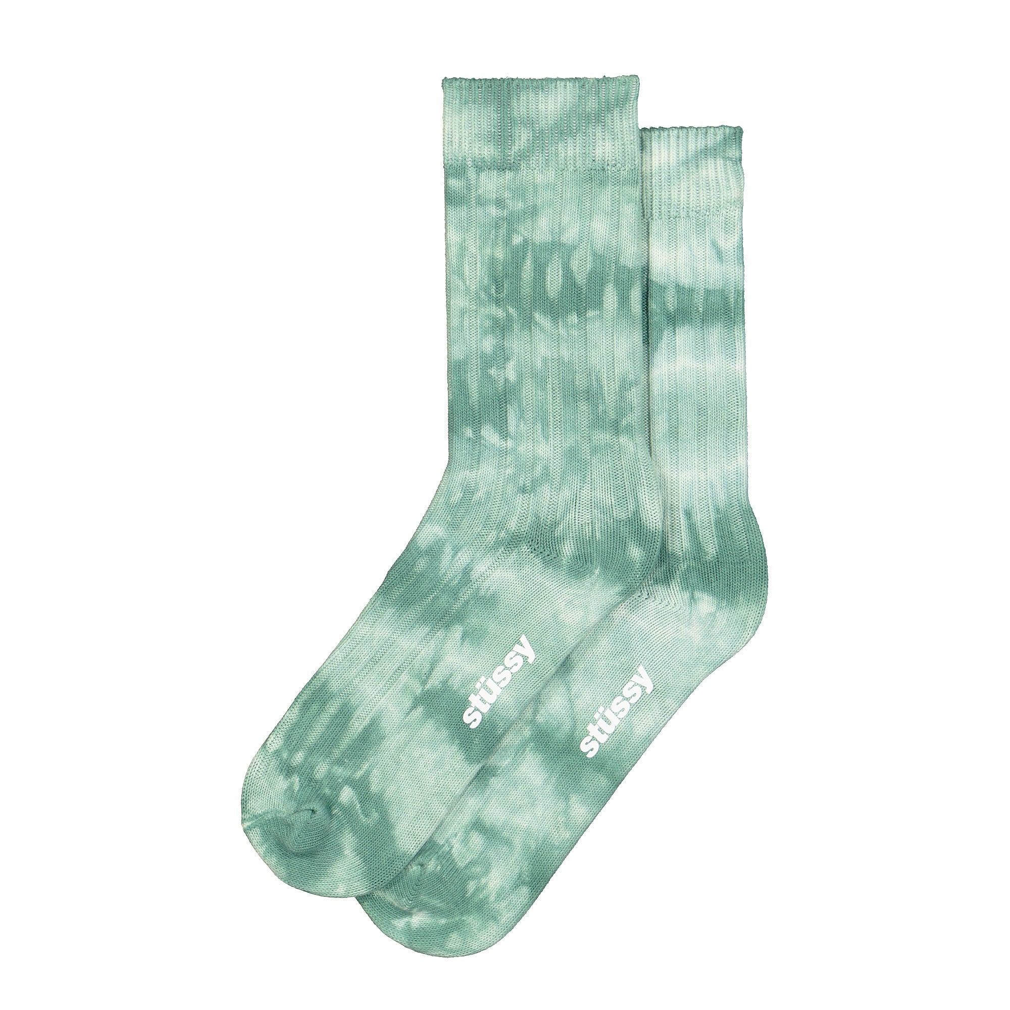 Stussy Dyed Ribbed Crew Socks Green Socks 138741 / 0401 | Overkill