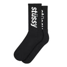 Stussy Helvetica Jacquard Crew Socks Black Socks 138742 / 0001 | Overkill