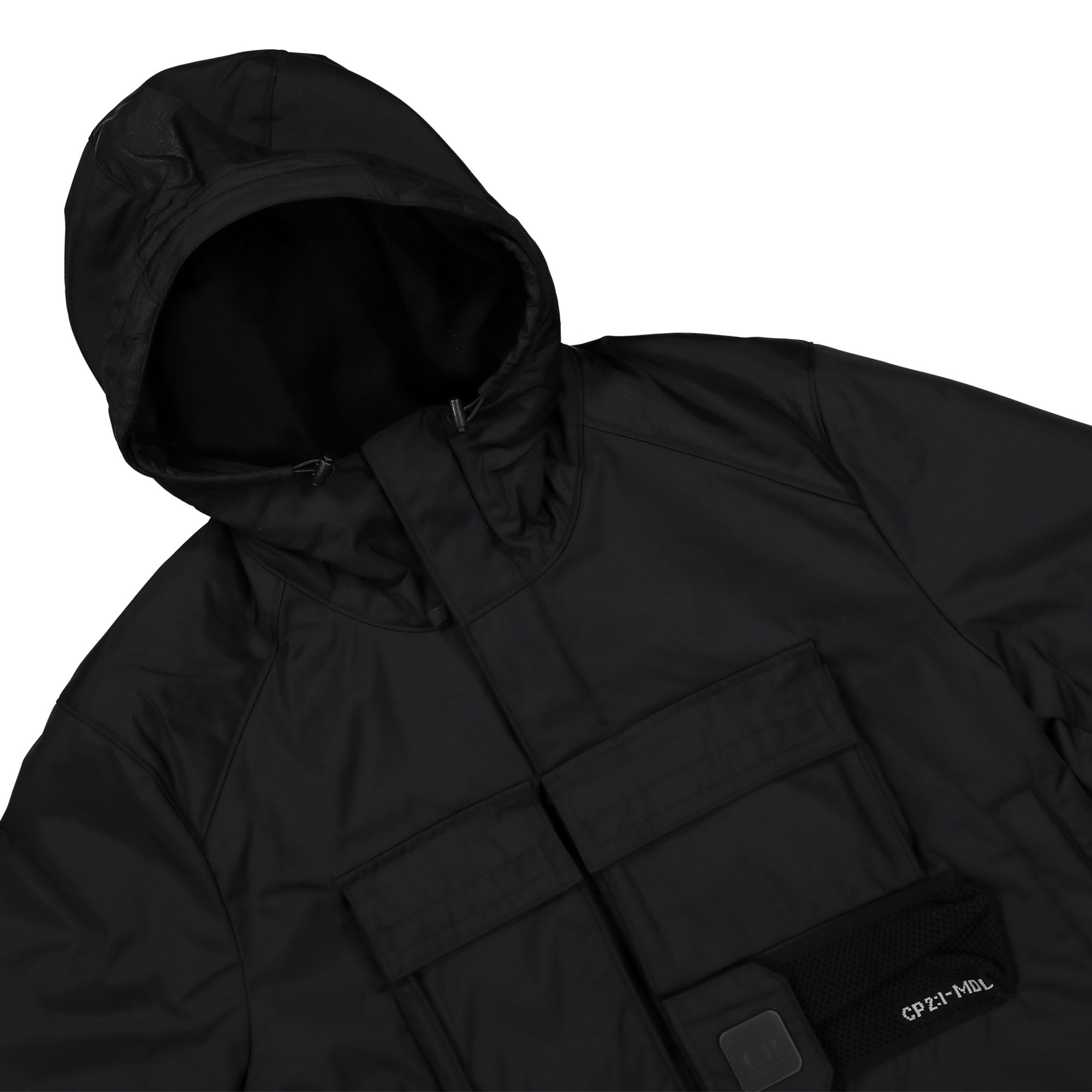 C.P. Company Dynatec Hood Jacket Black Jackets Close-up | Overkill