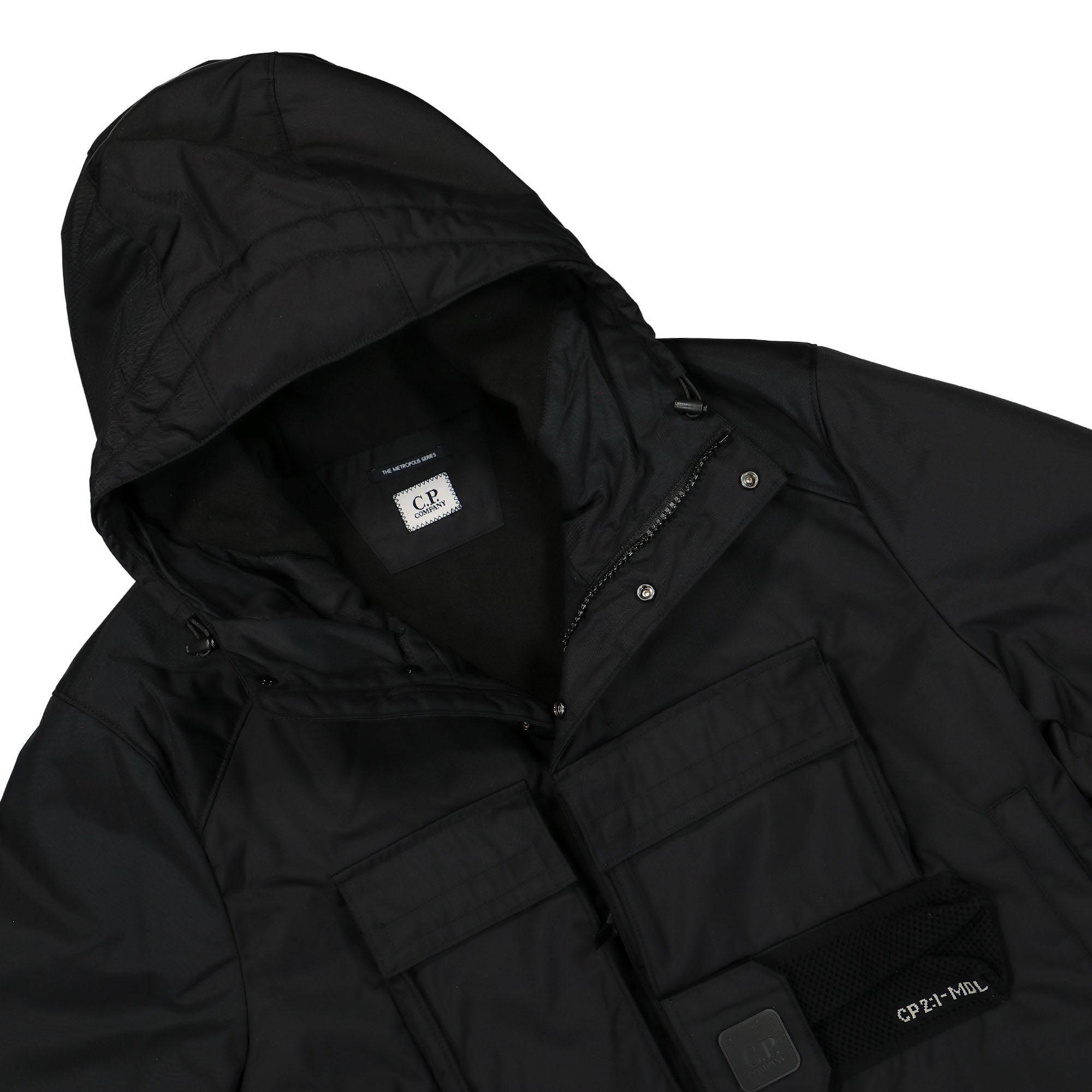C.P. Company Dynatec Hood Jacket Black Jackets Detailfoto | Overkill