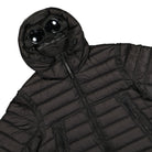 C.P. Company DD Shell Outerwear Medium Jacket Black Puffer Jackets Close-up | Overkill