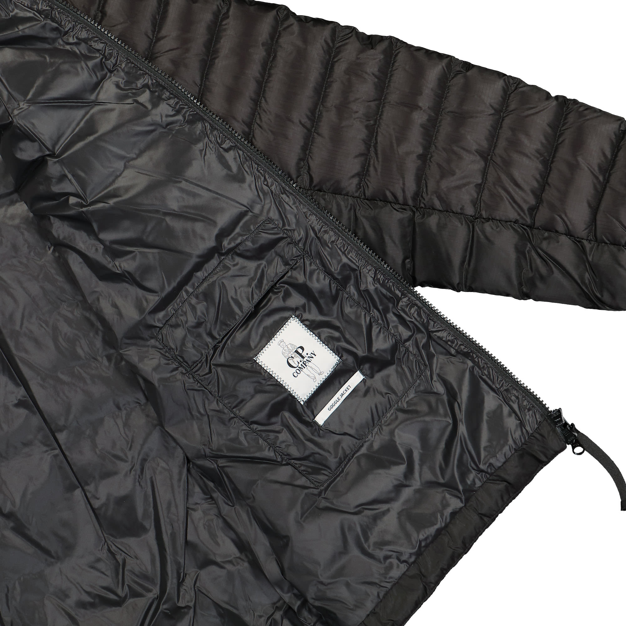 C.P. Company DD Shell Outerwear Medium Jacket Black Puffer Jackets Detail view 2 | Overkill