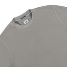 C.P. Company Brushed and Emerized Diagonal Fleece Sweatshirt Titanium Sweatshirts Close-up | Overkill
