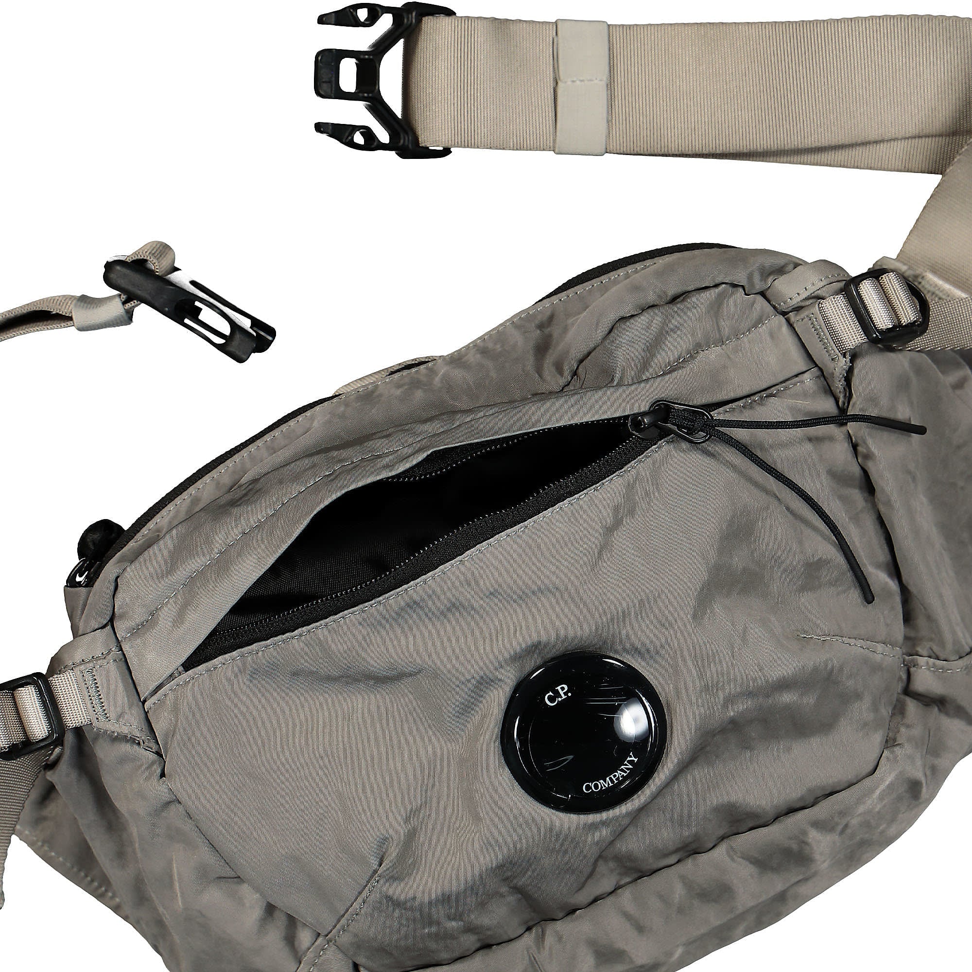 C.P. Company Nylon B Crossbody Pack Titanium Shoulder & Cross Body Bags  Material | Overkill