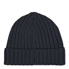 C.P. Company Extra Fine Merino Wool Logo Beanie Dark Fog Grey Beanies  Material | Overkill