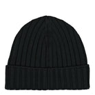 C.P. Company Extra Fine Merino Wool Logo Beanie Black Beanies  Material | Overkill