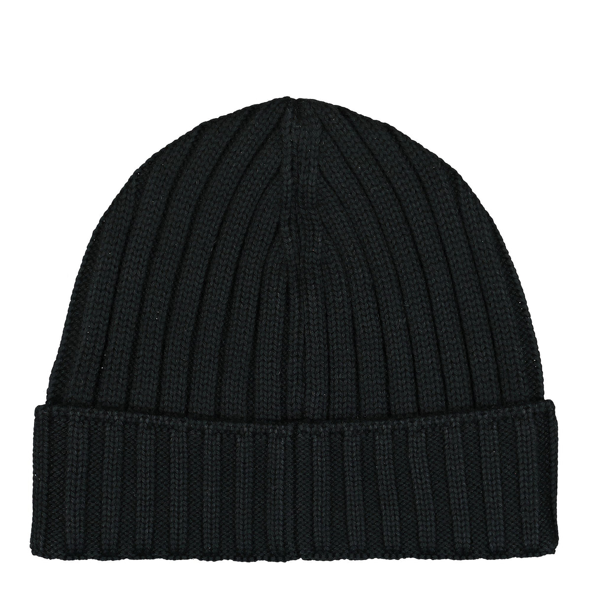 C.P. Company Extra Fine Merino Wool Logo Beanie Black Beanies  Material | Overkill
