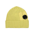 C.P. Company Extra Fine Merino Wool Logo Beanie Golden Palm Beanies 13CMAC300A-005509A 249 | Overkill