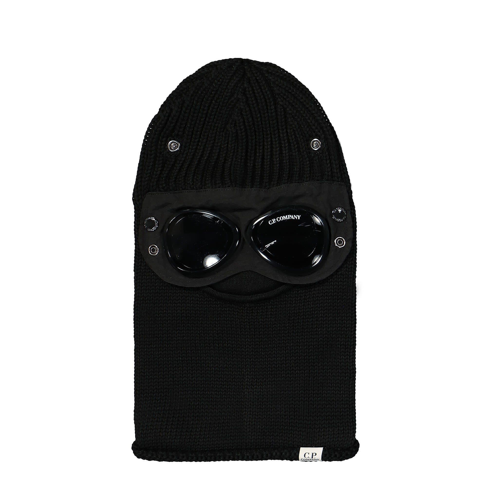 C.P. Company Extra Fine Merino Wool Ski Mask Black Balaclavas 13CMAC301A-005509A | Overkill