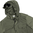 C.P. Company Chrome-R Goggle Jacket Thyme Windbreaker Close-up | Overkill
