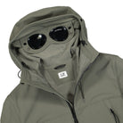 C.P. Company Shell-R Goggle Jacket Thyme Jackets Close-up | Overkill