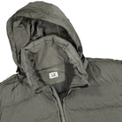 C.P. Company Eco-Chrome-R Down Jacket Thyme Jackets Close-up | Overkill