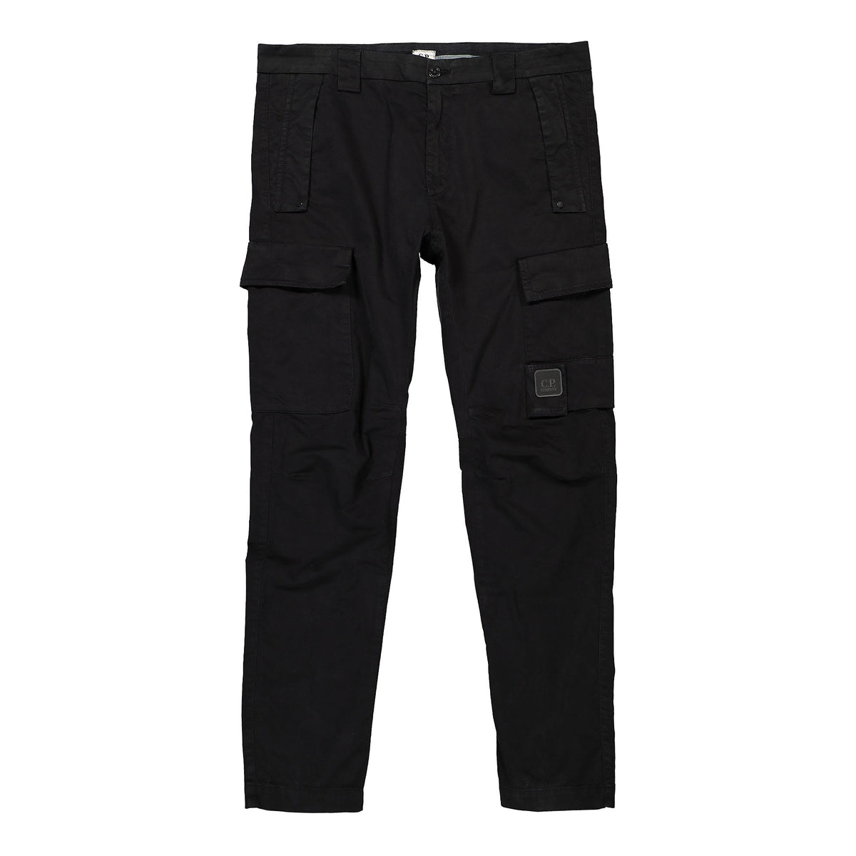 C.P. Company Stretch Sateen Cargo Pants Black Cargo Pants 13CMPA128A-005529G 999 | Overkill