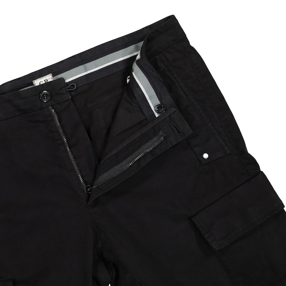 C.P. Company Stretch Sateen Cargo Pants Black Cargo Pants Detailfoto | Overkill