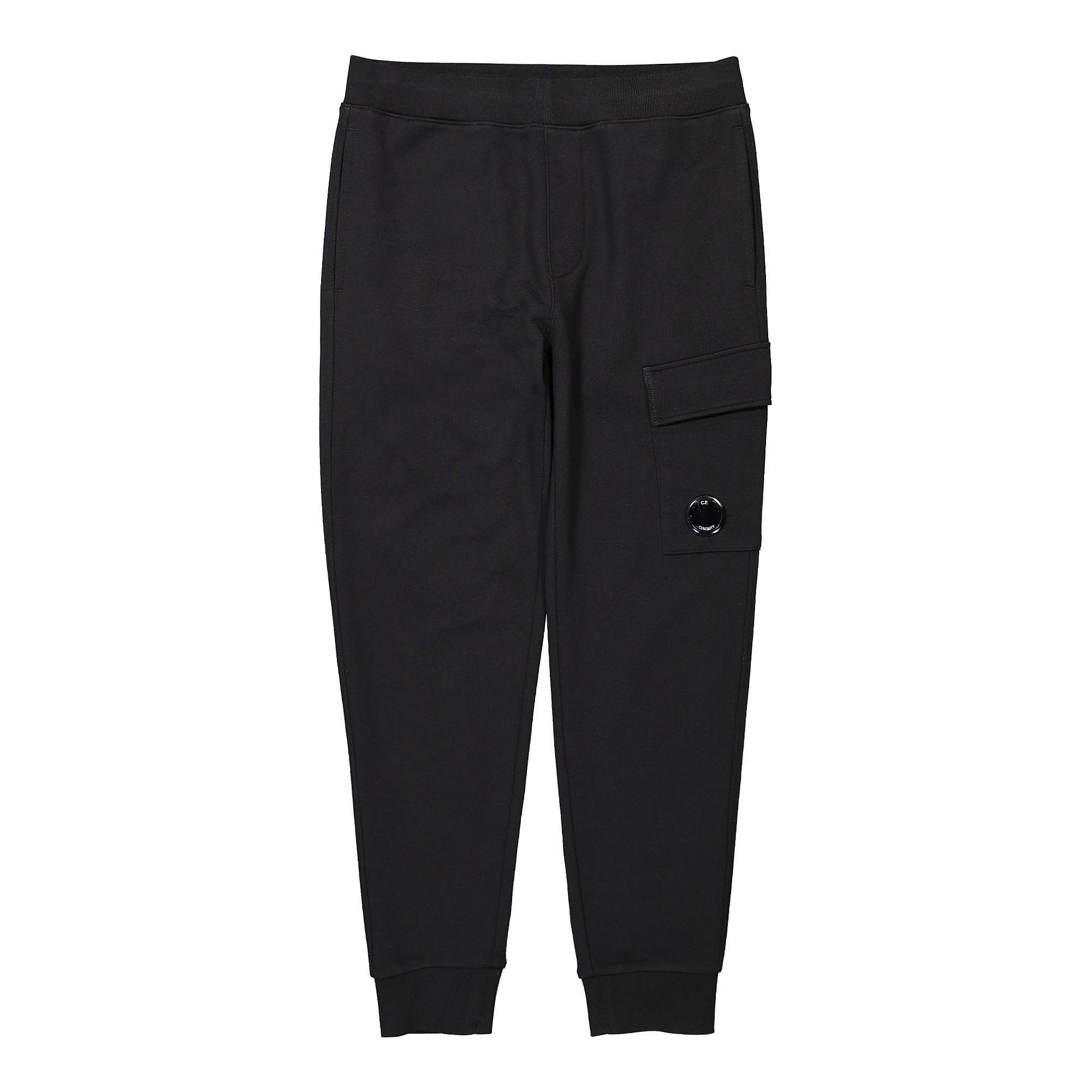 C.P. Company Diagonal Raised Fleece Track Pants Black Sweat & Track Pants 13CMSP017A-005086W 999 | Overkill