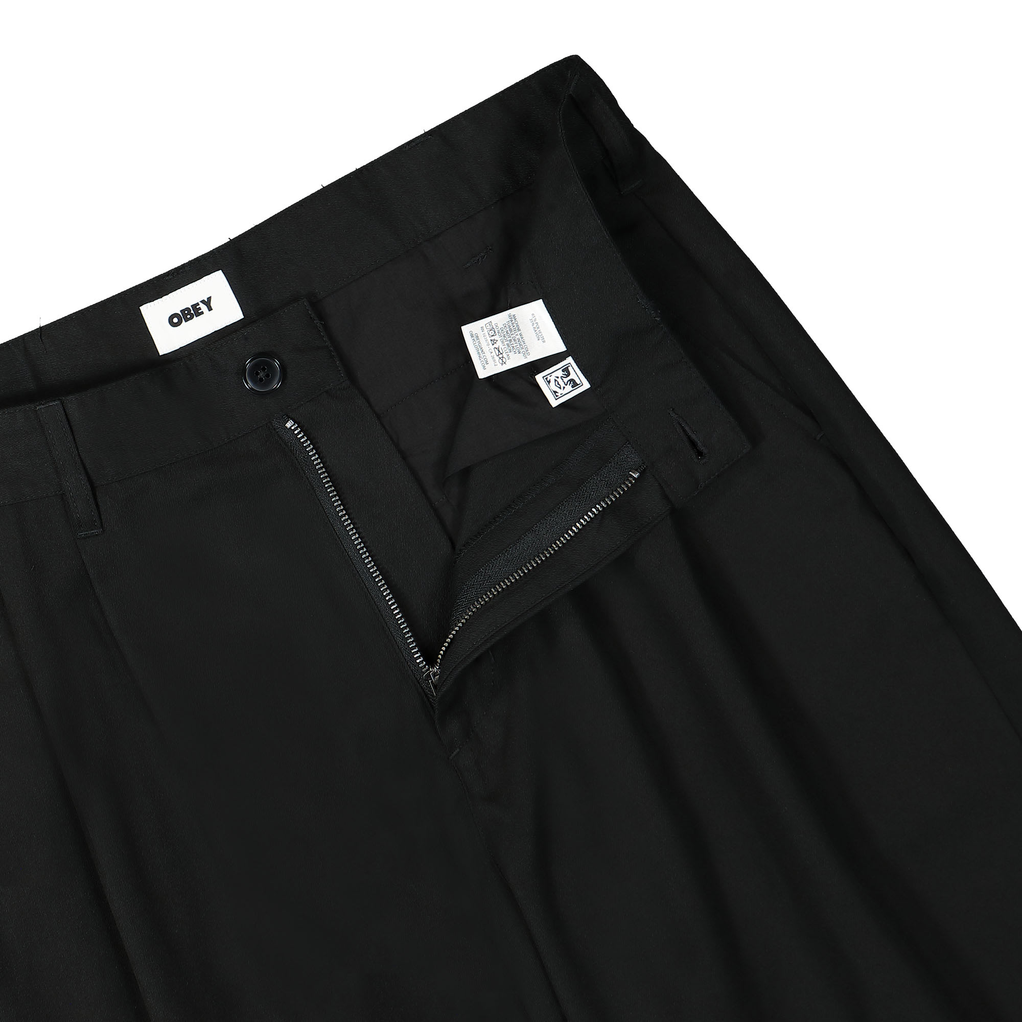 Obey Fubar Pleated Pant Black Sweat & Track Pants Detailfoto | Overkill