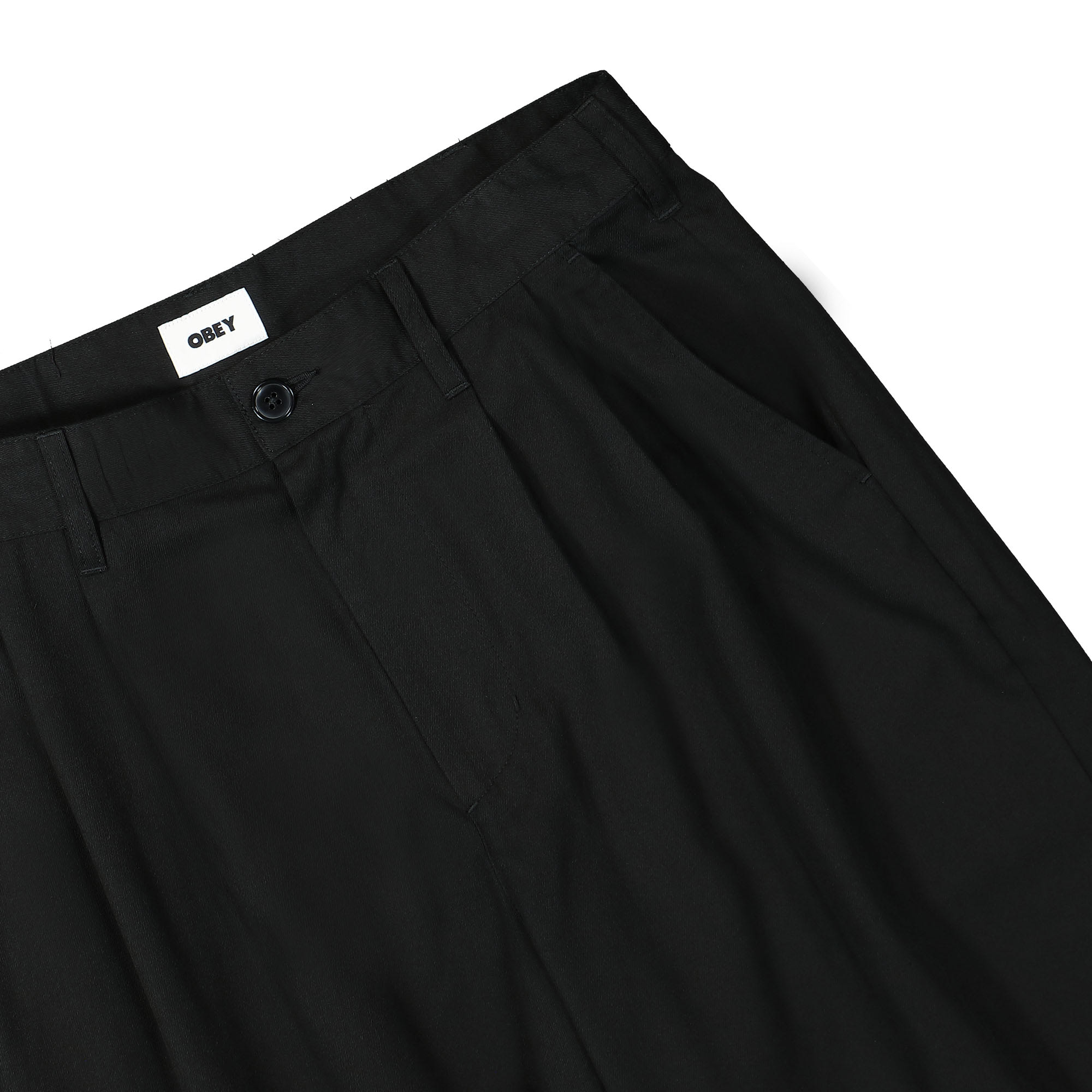 Obey Fubar Pleated Pant Black Sweat & Track Pants Detail view 1 | Overkill