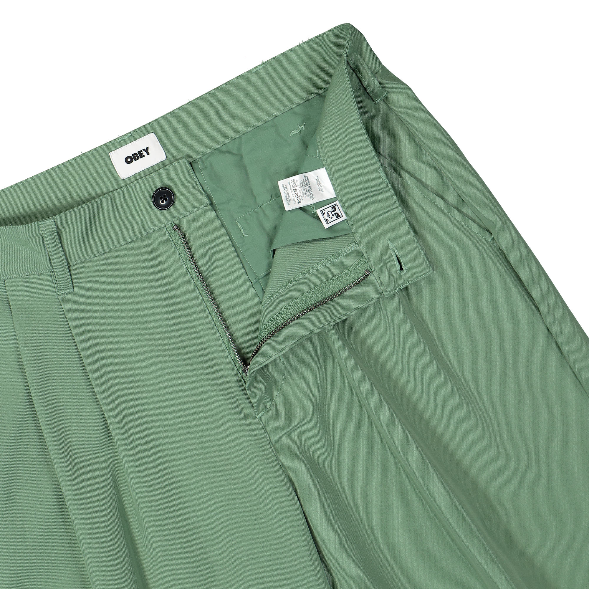 Obey Fubar Pleated Pant Jade Casual Pants Detailfoto | Overkill