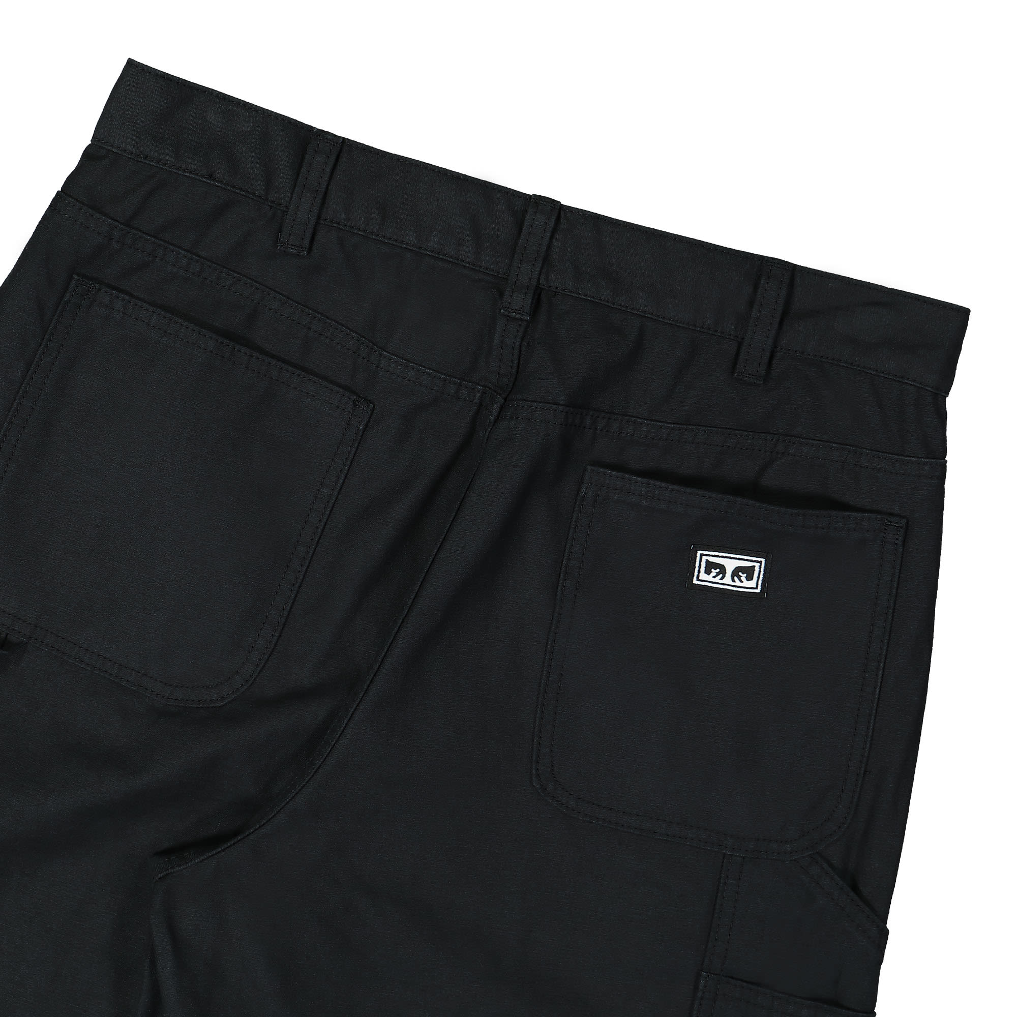 Obey Big Timer Twill Printed Carpen Pant Digital Black Sweat & Track Pants Detail view 1 | Overkill