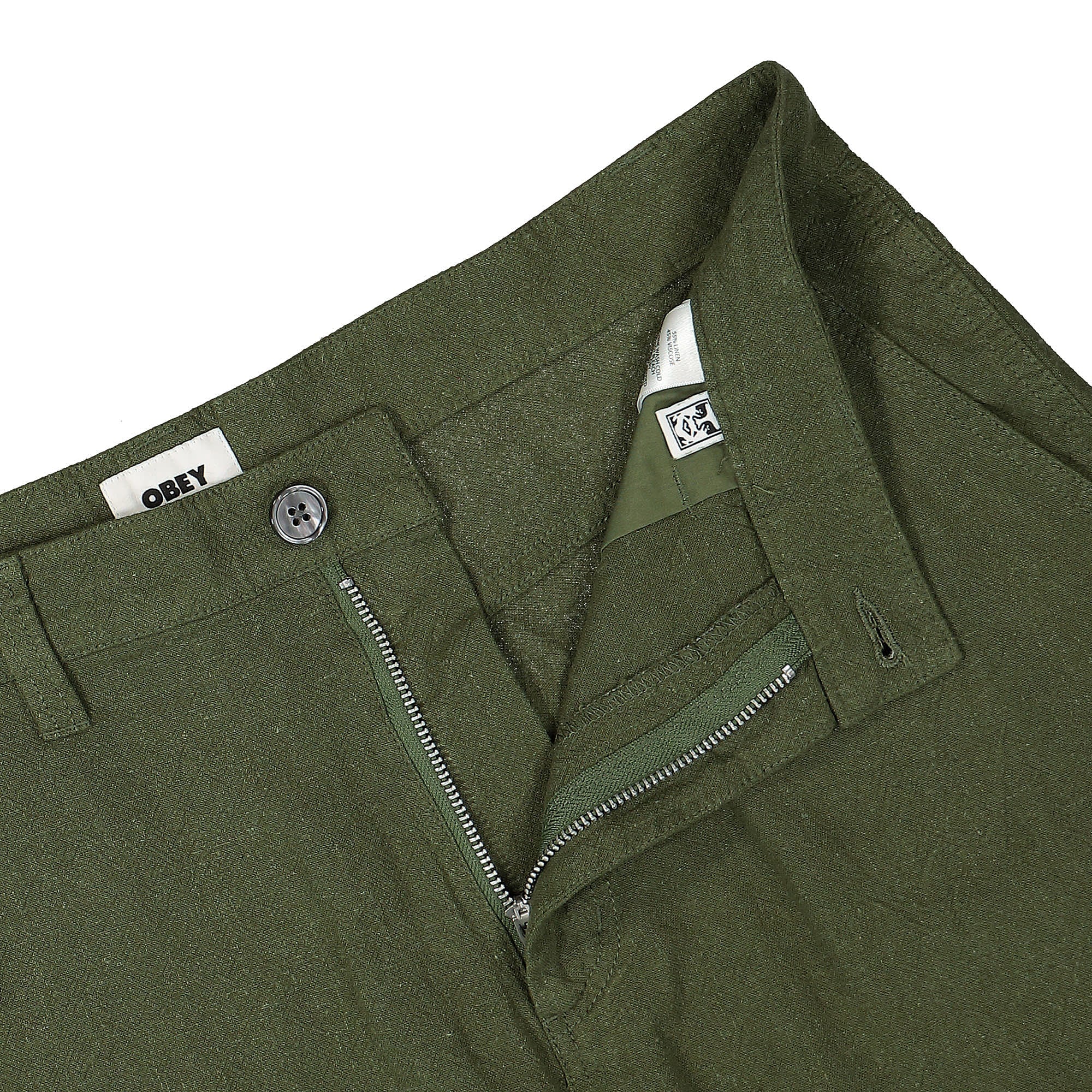 Obey Hardwork Linen Carpenter Pant Recon Army Casual Pants Detailfoto | Overkill