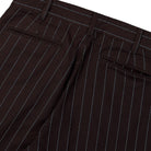 Obey Dean Stripe Pleated Pant Carbon Pinstripe Pants 142020262-CBP Detail View 2 | Overkill
