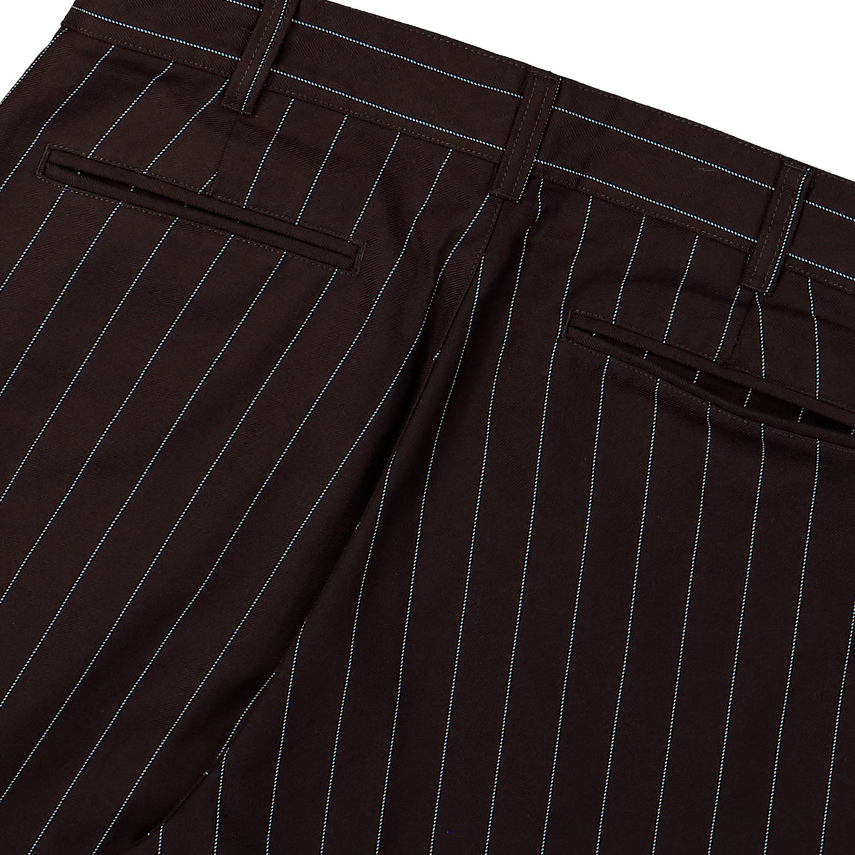 Obey Dean Stripe Pleated Pant Carbon Pinstripe Pants 142020262-CBP Detail View 2 | Overkill
